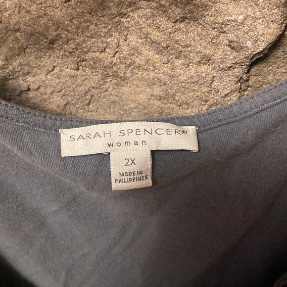 Sarah Spencer grey Womens Blouse. Size 2X. - Picture 2 of 3